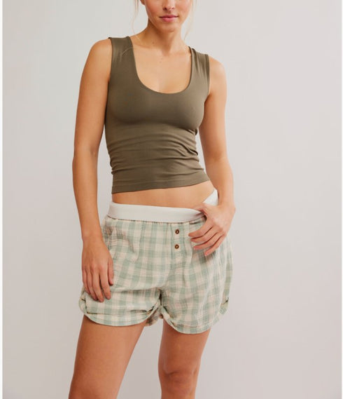 Clean Lines Muscle Cami - Free People - Tarmac